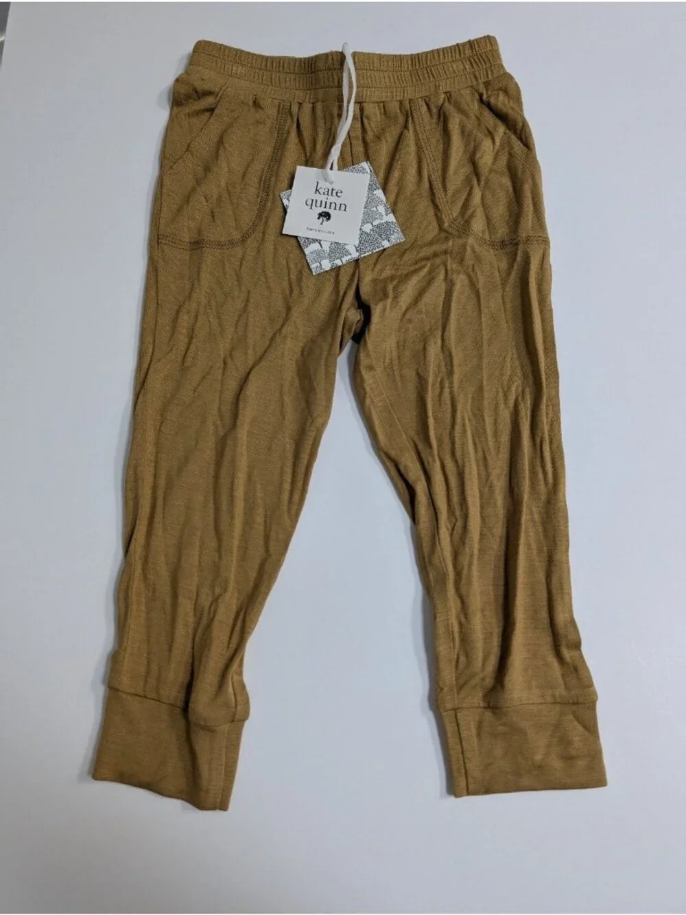 Kate Quinn Bamboo Pocket Jogger Cuffed Fennel Gold 2T Pants